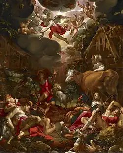 Joachim Wtewael, Annunciation to the Shepherds, 1606