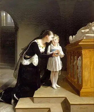 Joan of Navarre and son Arthur by Henriette Lorimier