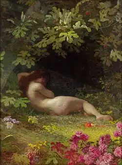 Eve after falling into sin (1883), by Johann Köler (1826–1899)