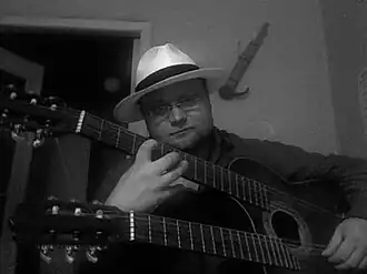 John Hammink, with his Ecuadorian guitar