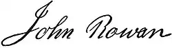 Signature of John Rowan