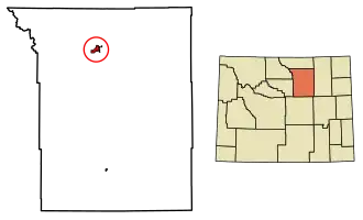 Location of Buffalo in Johnson County, Wyoming