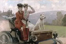 The Goldsmith Ladies ... in a Peugeot (1897), Musée du Château de Compiègne, France