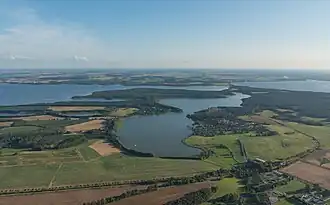 The Kölpinsee, Jabelscher See and Fleesensee in the Mecklenburg Lake Plateau