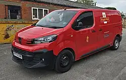 Royal Mail van with Charles III livery (July 2025).
