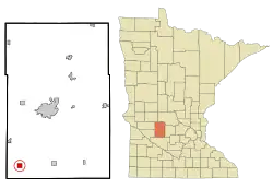Location of Prinsburg, Minnesota