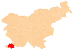 The location of the Municipality of Koper