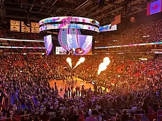 Kaseya Center prior to a Miami Heat game during the 2024-25 season.