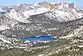 Mount Bago and Bullfrog Lake viewed from Kearsarge Pass