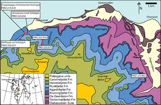 Map of fossil locality