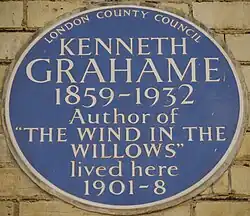 Blue plaque, 16 Phillimore Place, London, home during 1901–1908