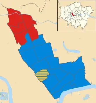 Kensington and Chelsea 2022 results map