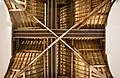 Ceiling in the restored church building