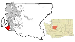 Location of Federal Way in King County