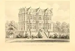 Engraving of the Hall, 1854