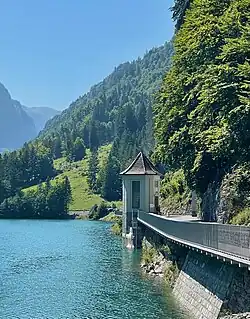 Intake structure providing the water for electricity generation, Glarus