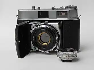 Retina IIC (Type 029) with convertible front lens unit removed, 1957–58
