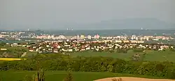 Areal view of Krásné Pole, other parts of Ostrava can be seen in the background