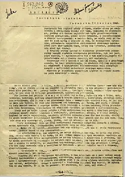 Halina Krahelska report from Auschwitz Oświęcim, pamiętnik więźnia ("Auschwitz: Diary of a prisoner"), 1942.