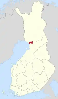 Location of Kuivaniemi in Finland