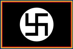 LANC mourning flag - The 1923 LANC mourning flag, as described by Corneliu Zelea Codreanu in "For My Legionaries", had its design approved by A. C. Cuza himself.