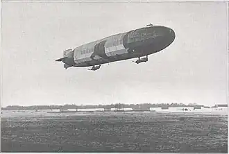 Navy airship L 11 in camouflage paint