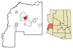 Location in La Paz County, Arizona