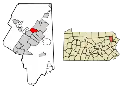 Location in Lackawanna County, Pennsylvania
