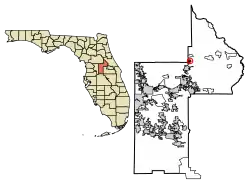 Location of Altoona in Lake County, Florida