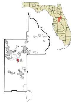 Location in Lake County and the state of Florida