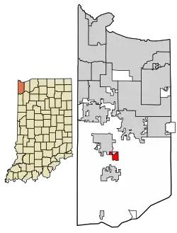 Location in Lake County, Indiana