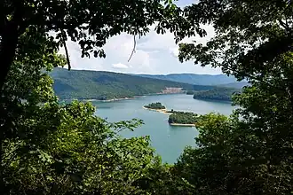 Lake Moomaw as seen from the Bolar loop trail