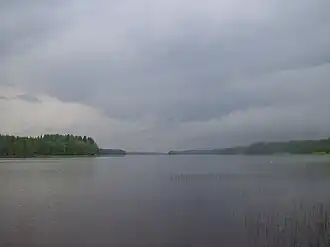 Kellolahti bay in the lake Vuotjärvi