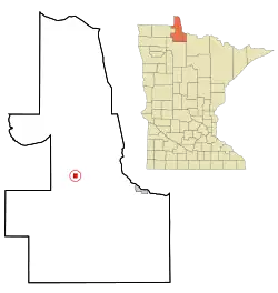 Location of Williams, Minnesota