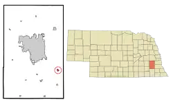 Location of Bennet, Nebraska