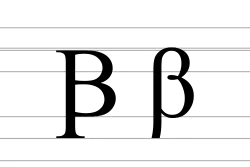 Upper and lower case of Latin beta