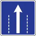 Driving direction in the lane (proceed straight)