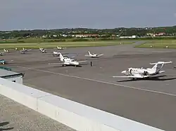 View on the ramp with some small aircraft