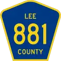 County Road 881 marker