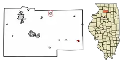Location of Paw Paw in Lee County, Illinois.