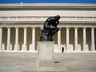 The Thinker by Auguste Rodin (1904) in the inner courtyard.