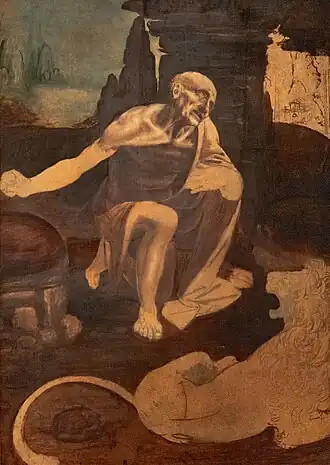 Saint Jerome in the Wilderness, Leonardo da Vinci, 1480–1490, Vatican Museums