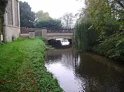 The Glaven River at the A148 road bridge in Letheringsett