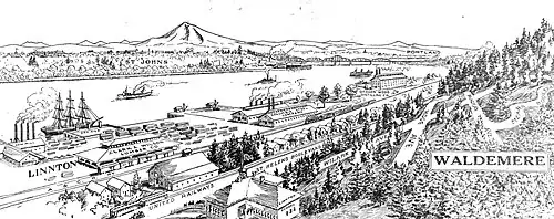 Sketch of Linnton from 1909