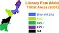 Literacy Map, Khyber Highest, Source:[11]