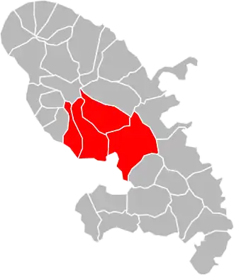 Location within Martinique