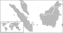 Location map for Singapore.