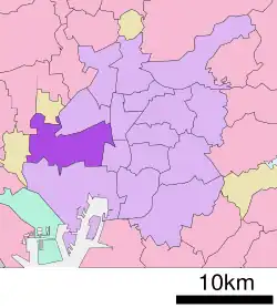 Location of Nakagawa in Aichi Prefecture