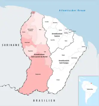 Location within French Guiana