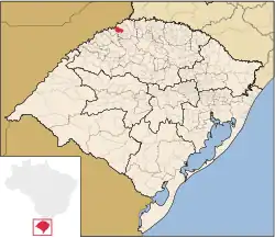 Location of Crissiumal in Rio Grande do Sul